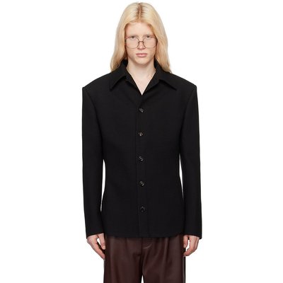 Bottega Veneta 葆蝶家 男士 黑色 Structured 夹克 761986VKPH0