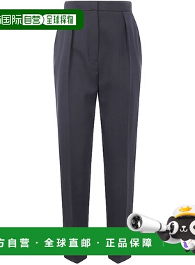 香港直邮BALMAIN 女士休闲裤 FF1PN190WC090PA CO 黑色 Wool trou