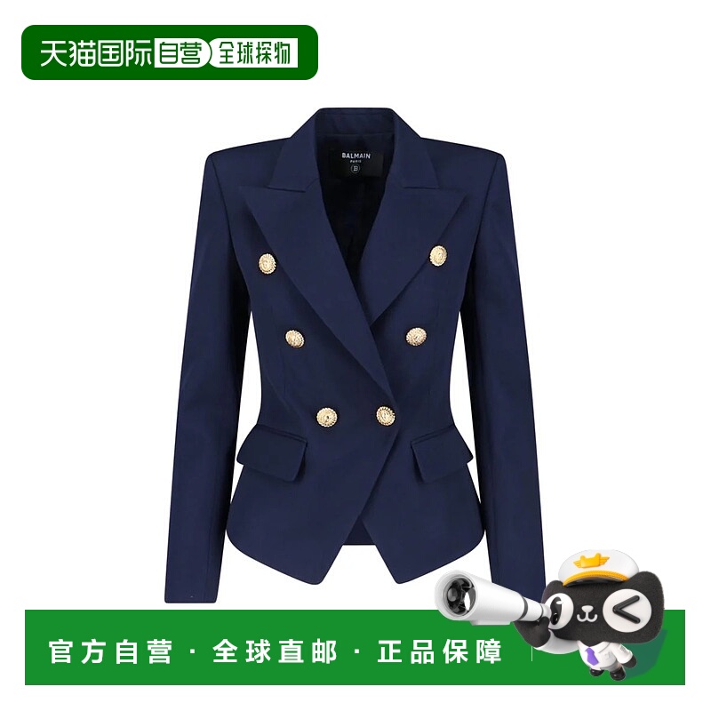 香港直邮BALMAIN 女士外套 GF1SI505WB086UC SS2026 蓝色 Balmain