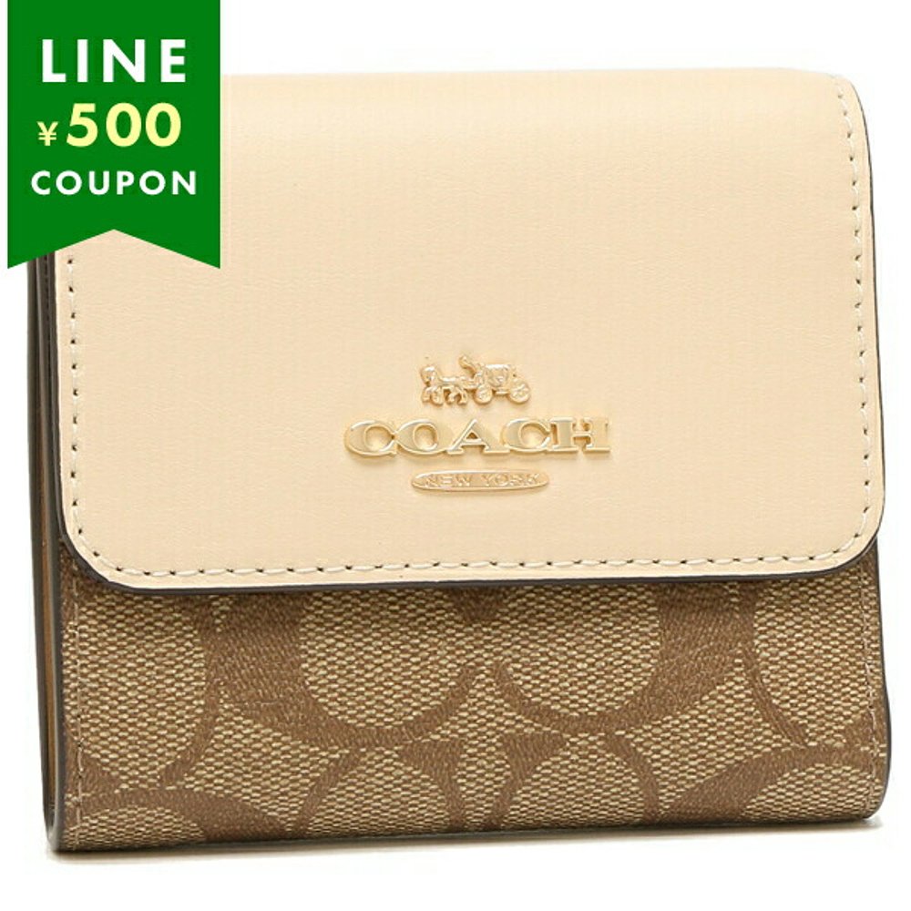 日本直邮Coach 蔻驰 女士 三折钱包 CE930