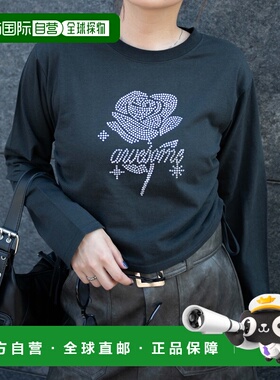 1h可退 日本直邮WEGO 女士秋冬新款亮片侧绑带长袖T恤 WE24AU08L0