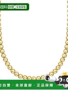 自营Ross-Simons Italian 8mm 18kt Gold Over Sterling Bead Nec