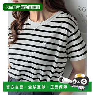 日本直邮Classical Elf 有机棉胸元PAEAN刺绣半袖T恤 [C04519EW01