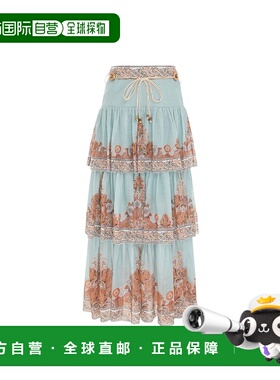 香港直邮Zimmermann DEVI 层叠A字裙半身裙 7097SSS231MIPAI