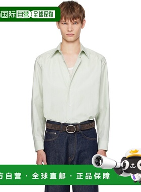 香港直邮AURALEE 男士 绿色 Washed Finx Twill 衬衫 A25AS01TN