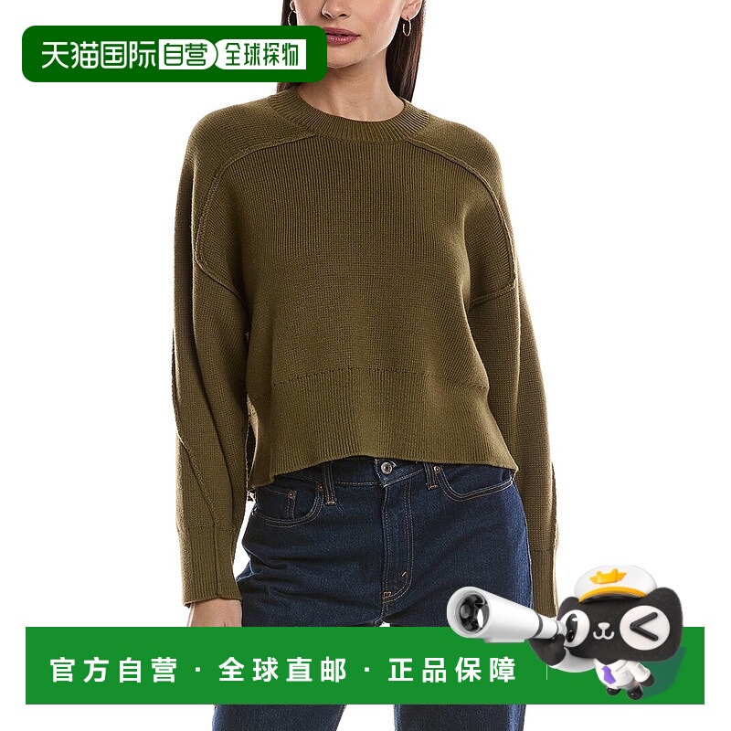 自营rag & bone Lysa Wool-Blend Knit Sweater - green 美国奥莱
