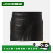 舒适时尚 香港直邮KHAITE 皮革迷你半身裙 black黑色 女士 Jett