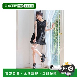 日本直邮日潮 michellmacaron格子纹带结喇叭裙连衣裙SCC0434X