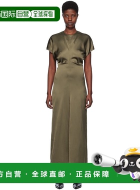 1h可退 香港直邮潮奢 TOTÊME 女士 卡其色 Slouch Waist 连衣裙 2