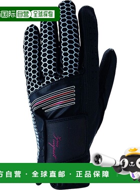 【日本直邮】Kasco 男士高尔夫规格外手套 ZI-1926 黑色 24cm