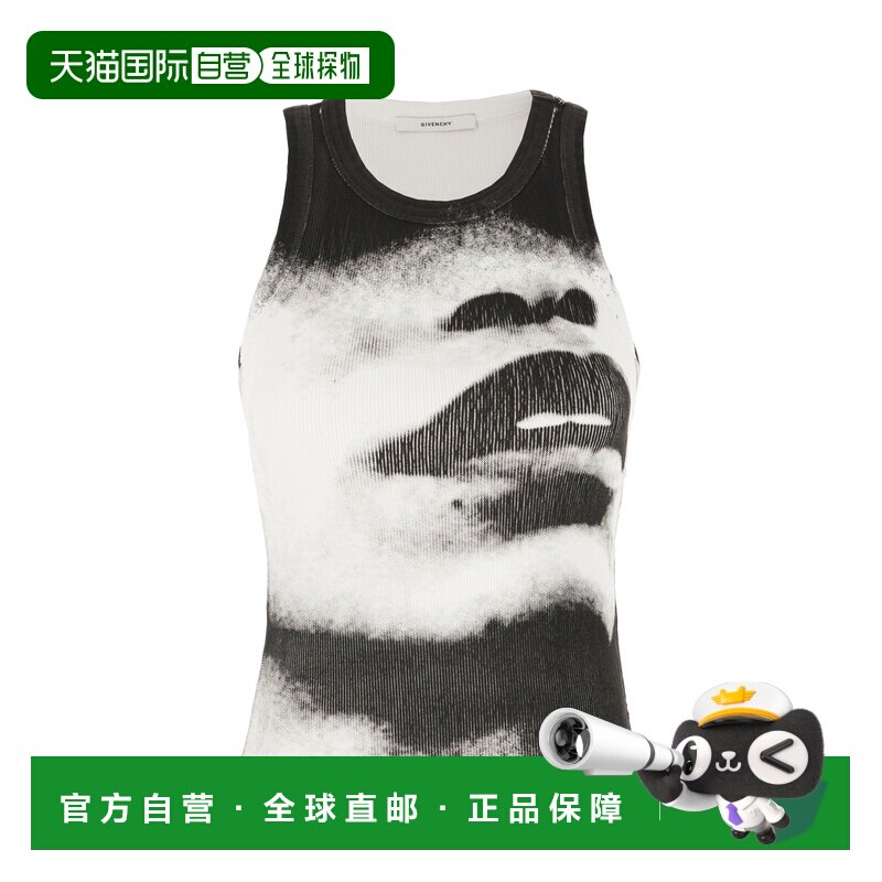 香港直邮Givenchy 纪梵希 女士 印花弹力棉质上衣 BW70FPPY06