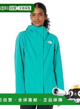 自营The North Face NF0A5J5U女式瓷绿色城市风防雨夹克ONF1285-