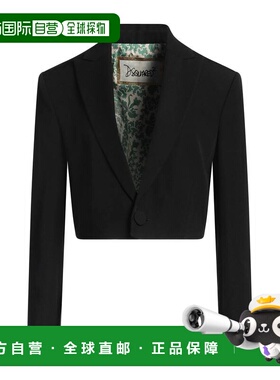 1h可退 香港直邮潮奢 Dsquared2 二次方 女士 西装外套 black黑色