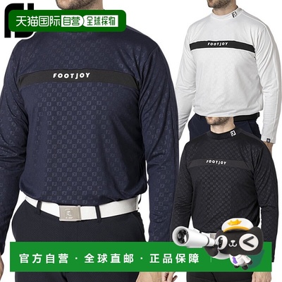 日本直邮FootJoy 拉绒 FJ 压花印花长袖立领衬衫 FJ-F24-S07 男士