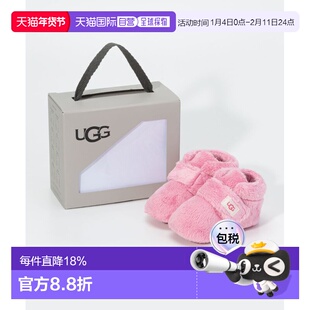 日本直邮Ugg婴儿鞋粉红色舒适毛质简约魔术贴百搭时尚休闲