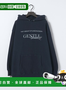 1h可退 日本直邮eL 女装 宽松版型 连帽卫衣 半隐LOGO刺绣 634479