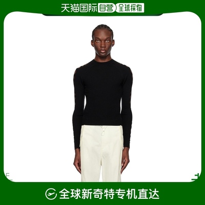 香港直邮潮奢 Dion Lee 男士 黑色 Snake Diamond 毛衣 A7725P23