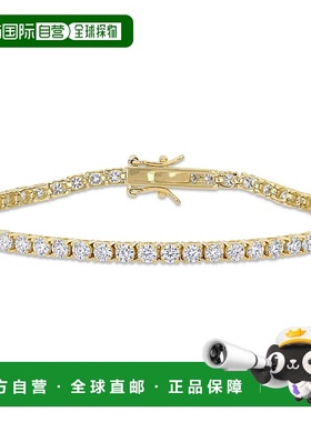 自营 mimi & max5 1/10 CT DEW 镀金纯银莫桑石网球手链 - 黄色