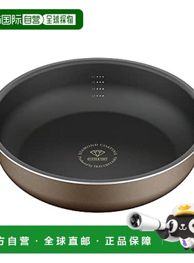 【日本直邮】Iris Ohyama爱丽思欧雅玛煎锅 28cm单品 PDCI-S28 栗