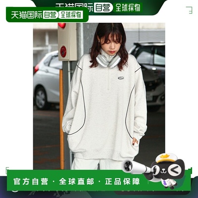 日本直邮KANGOL 男女同款 半拉链拼接卫衣 kg240631g