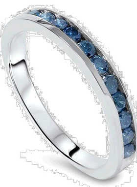 自营 pompeii31 克拉蓝钻结婚戒指 14K 白金 - 14k 白金 美国奥莱