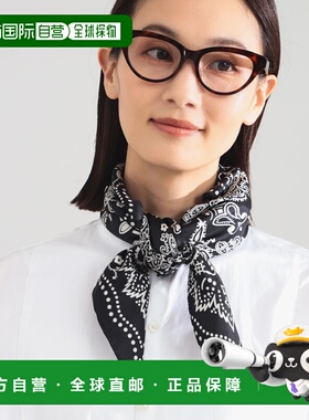 1h可退 日本直邮manipuri 女士 卡雷多印花真丝方巾 手工染色 644