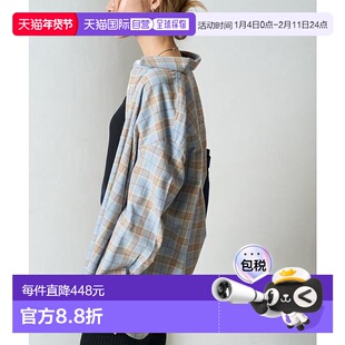 1h可退 日本直邮官方授权 FREAK'S STORE 法兰绒格子宽松衬衫牛仔