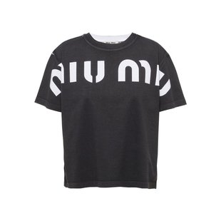 AW2023 MJN45812YGS231F0002 黑色 女士衬衫 MIU