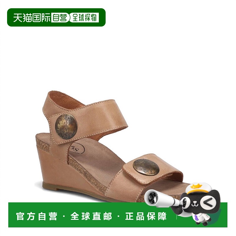 自营taosWomen's Carousel 3 Leather Wedge Sandal In Tan - tan