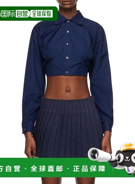 香港直邮Ami Paris 长袖短款衬衫 SPFSH405.CO0014系带