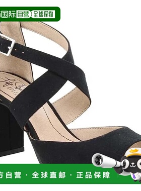 自营Women's LifeStride Allison Sandals Black Microsuede Peep