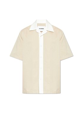 1h可退 香港直邮Jil Sander 吉尔 桑达 男士 短袖纽扣衬衫 J22DL0