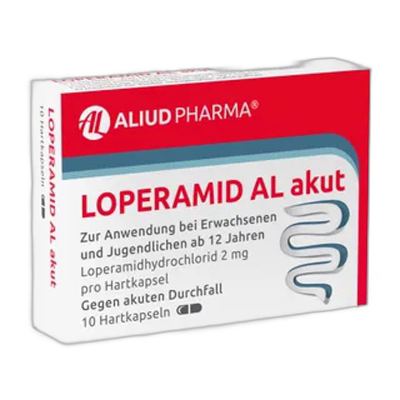 欧洲直邮ALIUD腹泻拉肚止泻盐酸洛哌丁胺2mg胶囊10粒温和护理