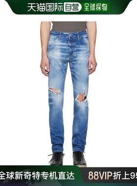 1h可退 香港直邮潮奢 Dsquared2 二次方 男士 蓝色 Cool Guy 牛仔