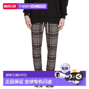 1h可退 香港直邮Represent 男士 格纹裤子 Q033GREY red红色 舒适