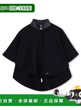 香港直邮CHLOÉ 女童风衣 C20662K859 AW2025 黑色 MANTLE