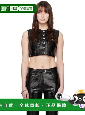 1h可退 香港直邮潮奢 Courreges 女士 黑色 Multiflex 马甲 124CB