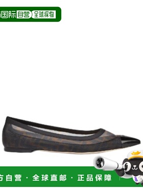 香港直邮Fendi Colibr&igrave; 尖头芭蕾平底鞋 8F8587A8UC一脚蹬