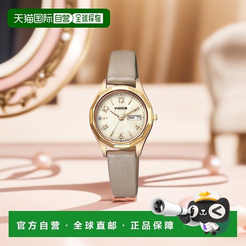 日本直邮KH3-525-90 CITIZEN wicca Solartech 小牛皮 12 面女士