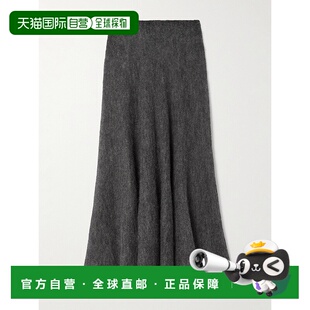 褶裥马海毛混纺中长半身裙 女士 AA9J2419K 香港直邮Alaia 1h可退