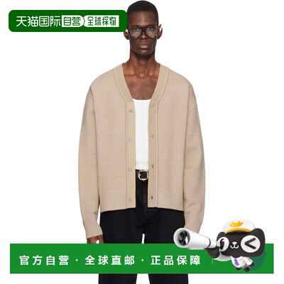1h可退 香港直邮Jacquemus 男士 驼色 The Doppio 开衫 25HCDM002