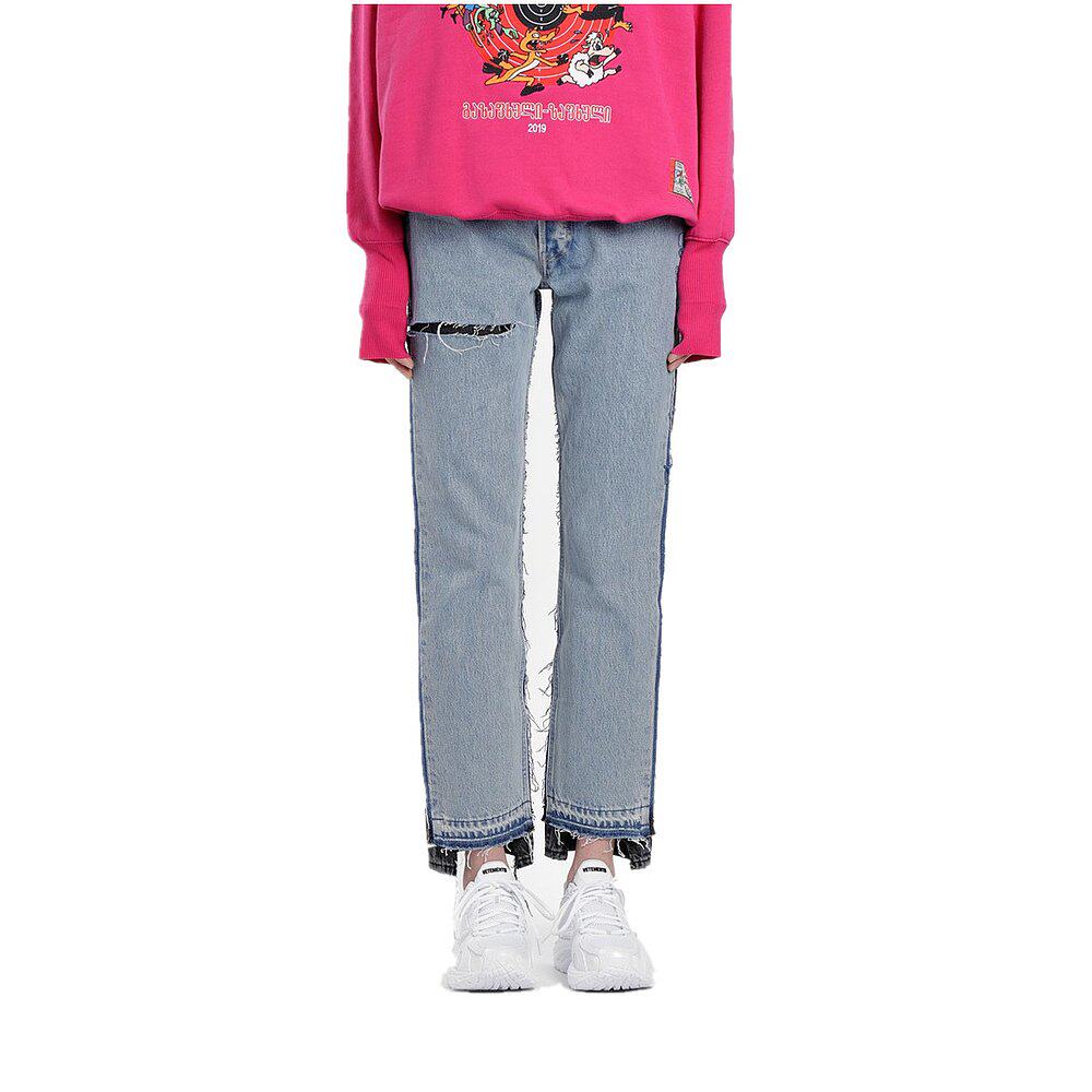VETEMENTS 女士牛仔裤 WSS193010BLUEBLACK图片
