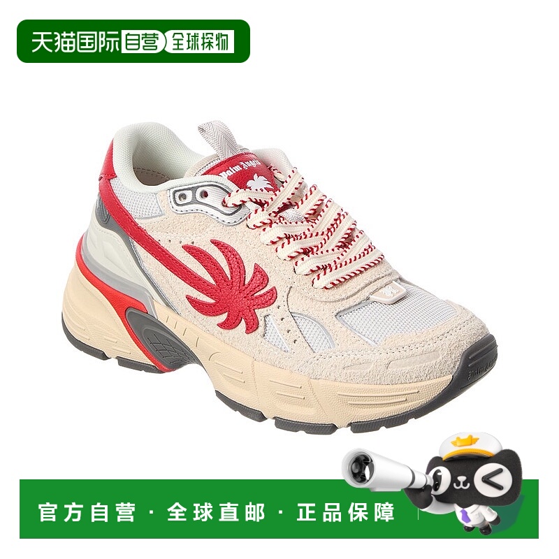 自营Palm Angels 4 Leather & Mesh Sneaker - red 美国奥莱直发