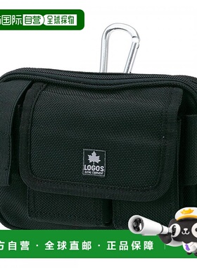 【日本直邮】LOGOS腰包黑色带卡扣带收纳口袋钱包88220040