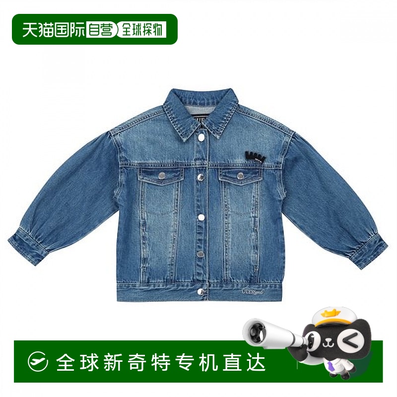 1h可退 韩国直邮GuessKids 流行艺术 牛仔夹克 G21KSJ061-T