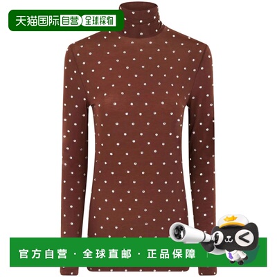 香港直邮Rabanne 女士 水晶坠饰高领罩衫 24PJTO618CU0014长袖