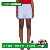 香港直邮off 短裤 white 蓝色 1h可退 Poplin 女士 Striped OWCB0