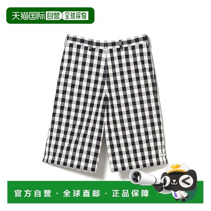 1h可退 日本直邮TSTS 男装 吉普林纹绗缝短裤 左侧印章印花设计