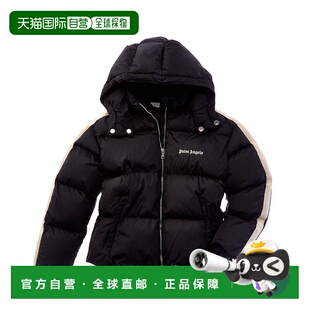 自营Palm Angels Track Hooded Puffer Jacket - black 美国奥莱
