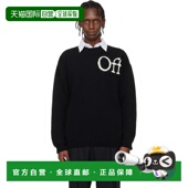 香港直邮潮奢 Knit off 男士 1h可退 Bookish white 黑色 Crewnec